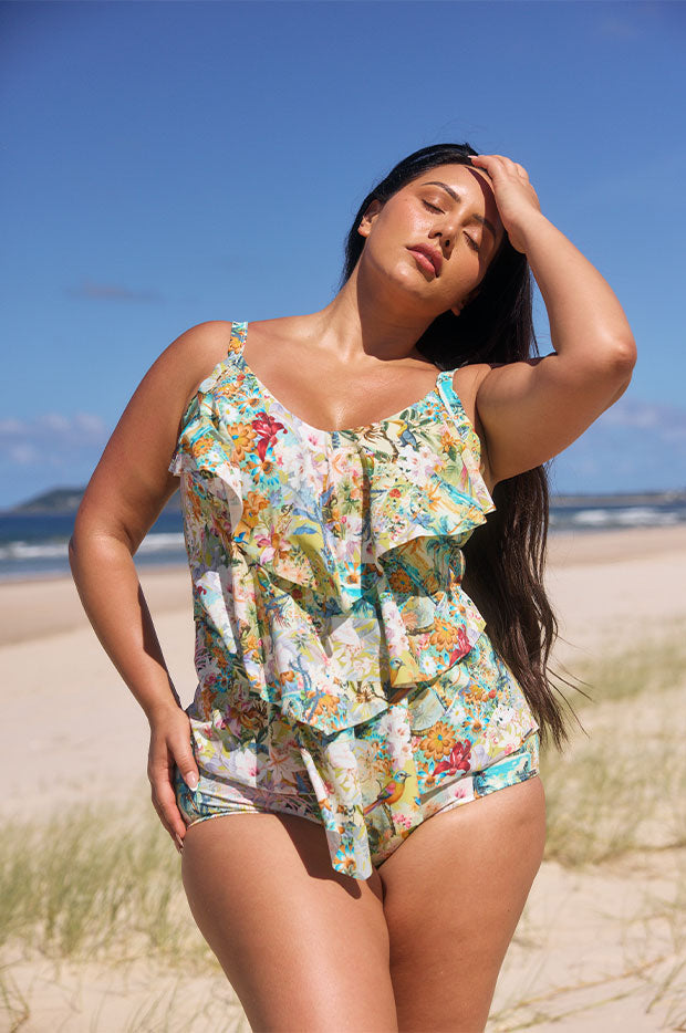 Tropicana Tiered Frill Tankini Separate