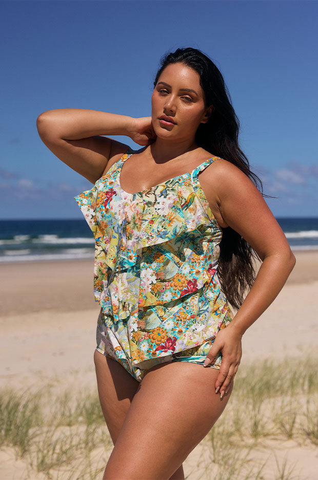 Tropicana Tiered Frill Tankini Separate