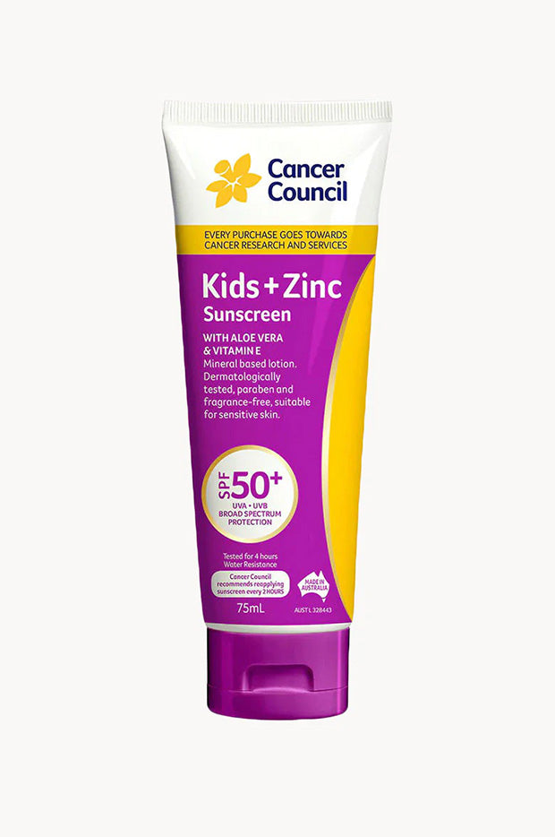 75ml Kids + Zinc Sunscreen 50+