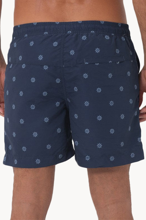 Mens Navy Helms Swim Short