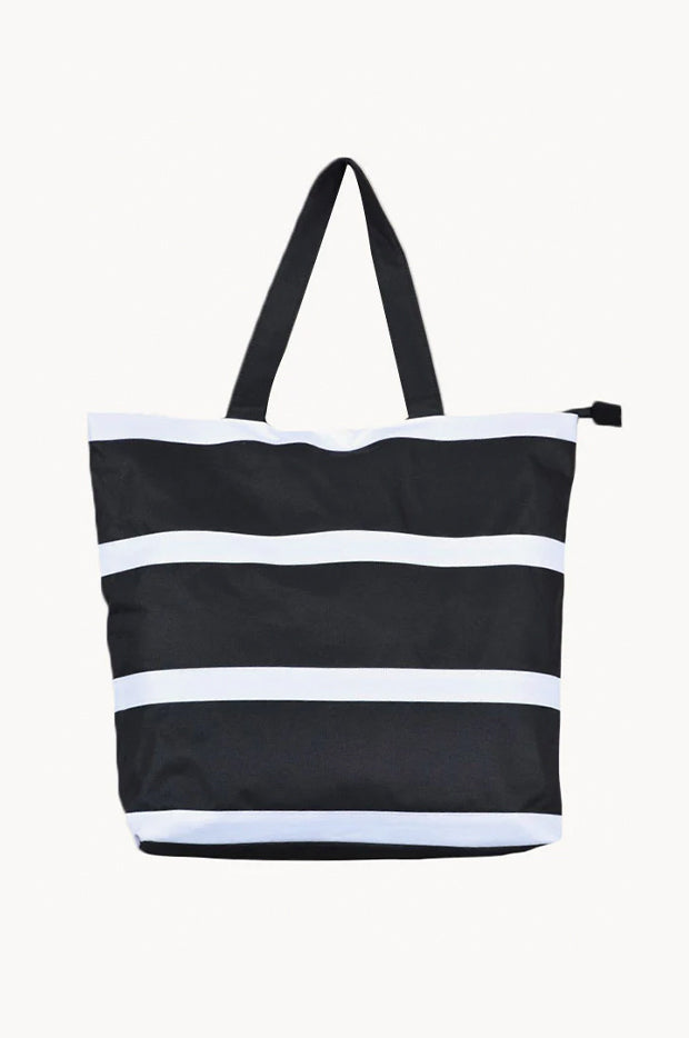 Block Stripe Nylon Beach Bag