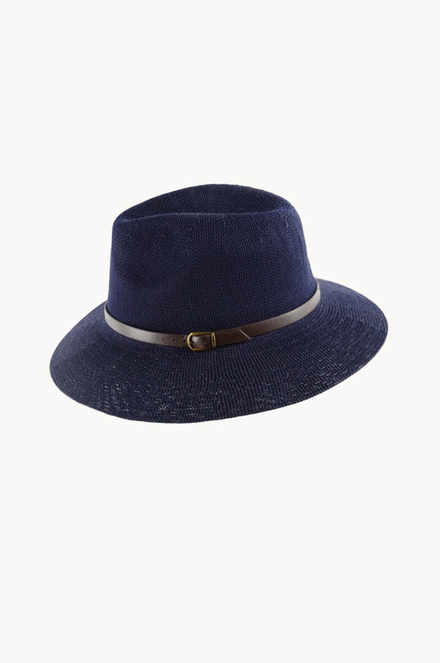 Adjustable Knit Leather Band Fedora