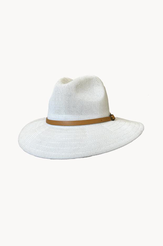 Adjustable Knit Leather Band Fedora