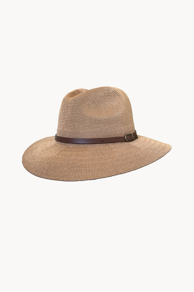 Adjustable Knit Leather Band Fedora