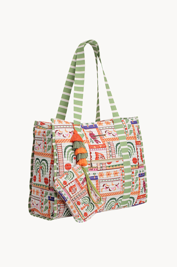 Jamaica Striped Beach Bag