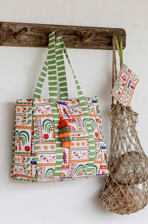 Jamaica Striped Beach Bag