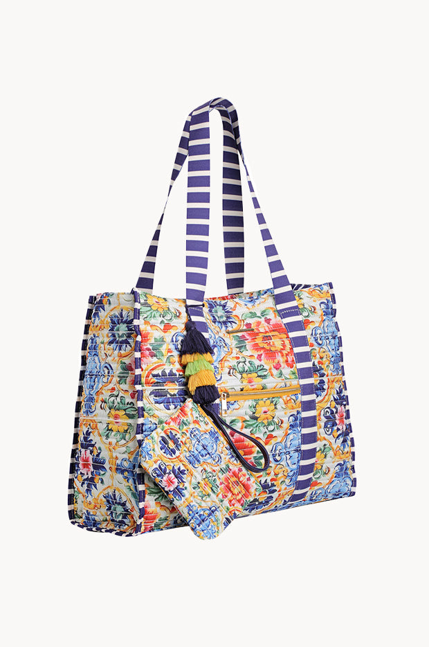 La Dolce Vita Striped Beach Bag