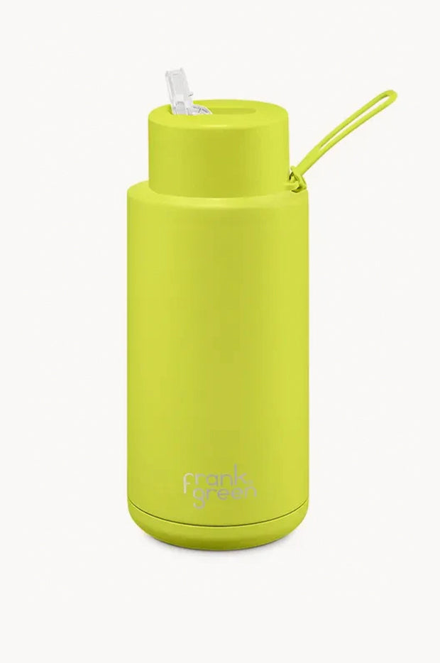 Frank Green - Neon Ceramic Drink Bottle 1L - Yellow | Swimwear Galore AU