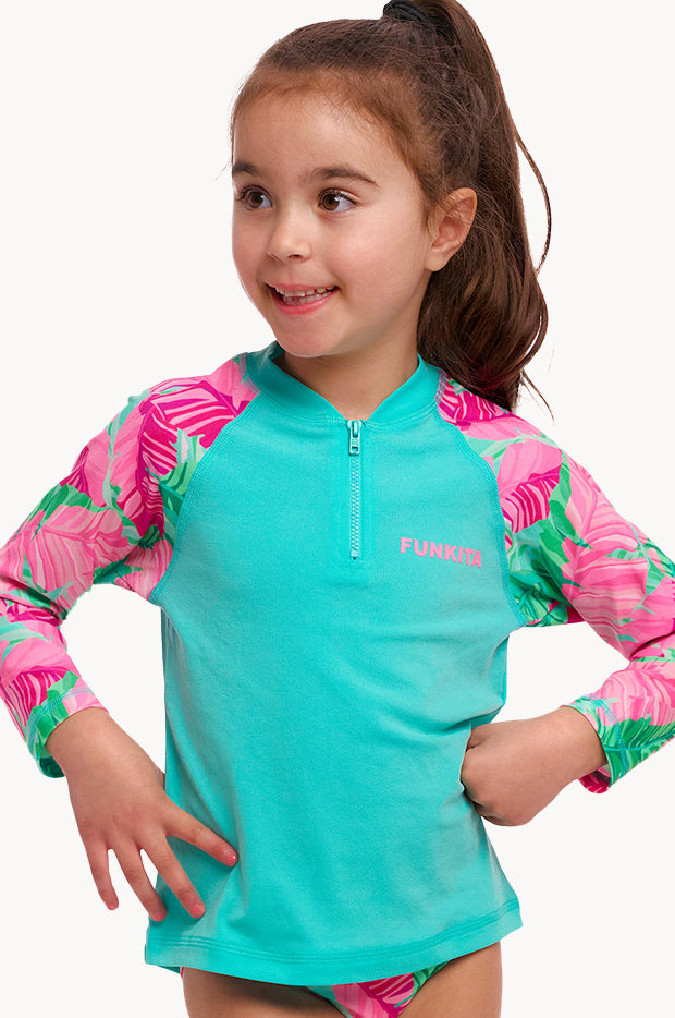 Girls Tropic Palm Zippy Suntop