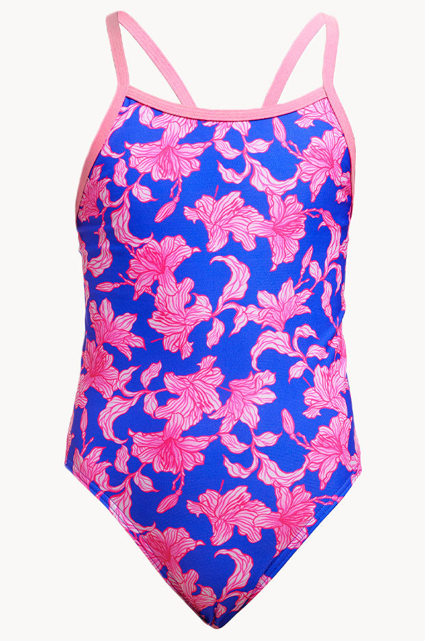 Funkita - Girls Perfect Petal Single Strap One Piece - Pink/Purple
