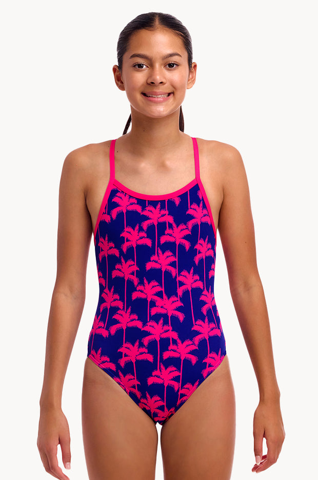 Girls Pinky Palms Single Strap One Piece
