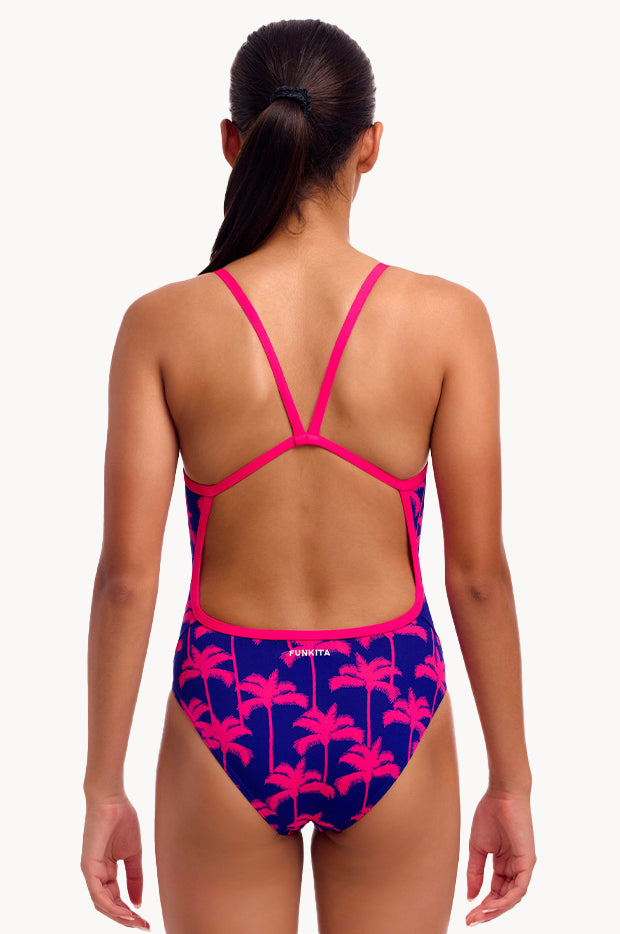 Girls Pinky Palms Single Strap One Piece