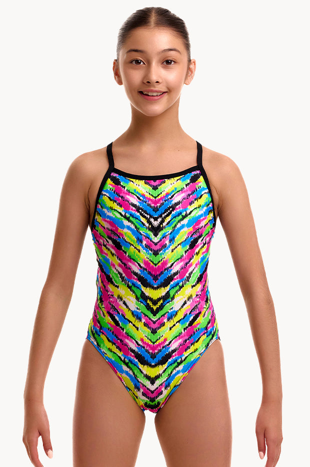 Girls Happy Hide Single Strap One Piece