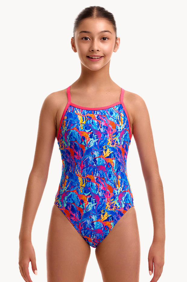 Girls Dragons Den Single Strap One Piece