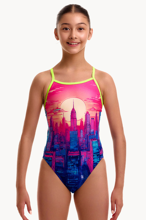 Girls Skyline Drive Single Strap One Piece