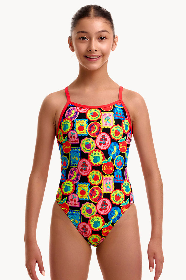 Girls Berry Good Single Strap One Piece