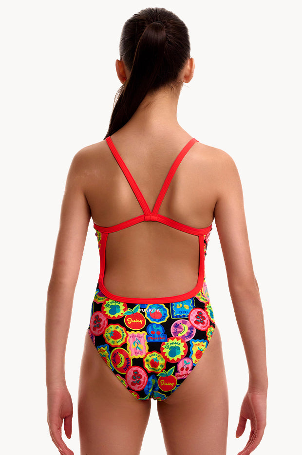Girls Berry Good Single Strap One Piece