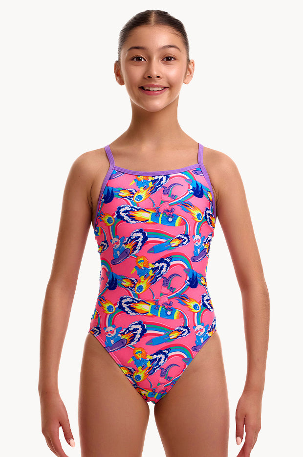 Girls Sweet Surfers Single Strap One Piece