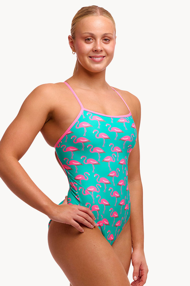 Go Flamingo Single Strap One Piece