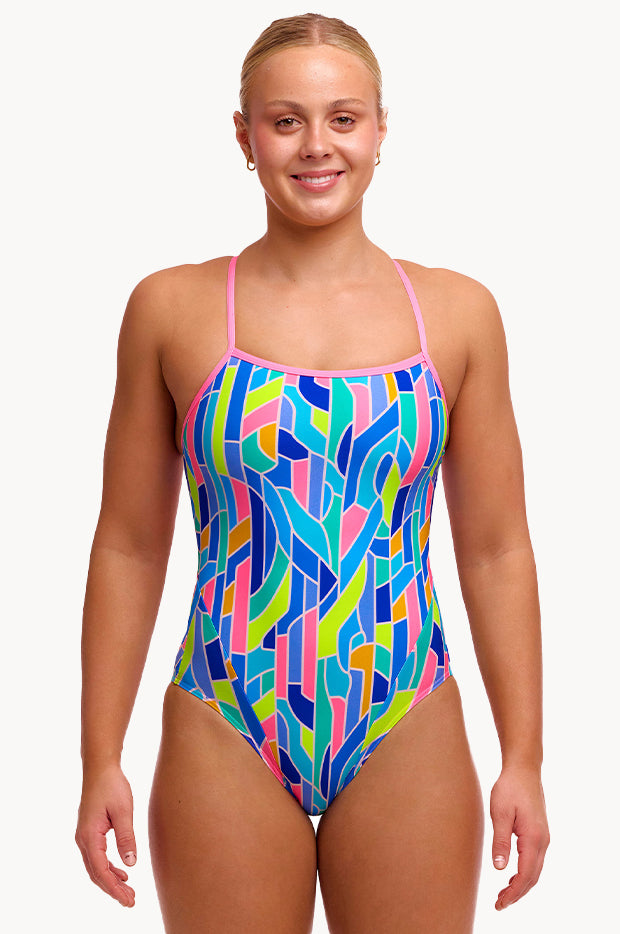 Pillared Single Strap One Piece