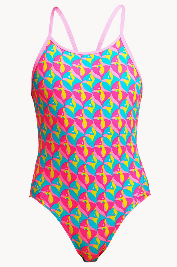 Funkita Girls Foxy Friends Diamond Back One Piece Swimwear Galore AU