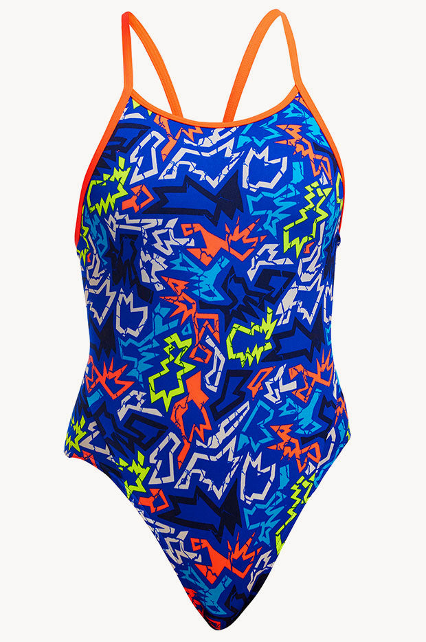 Girls Still Black Diamond Back One Piece
