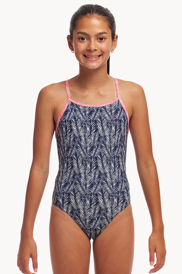 Girls Pressure Palm Diamond Back One Piece