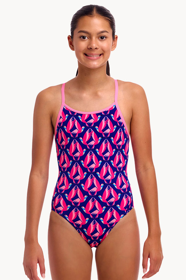 Girls Ho Hum Diamond Back One Piece