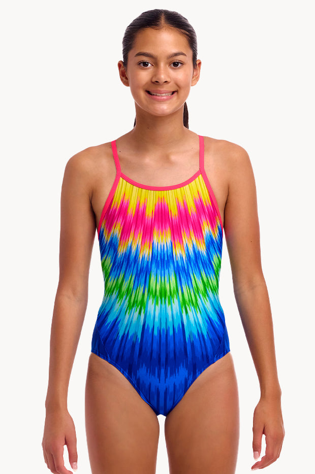 Girls Fly Time Diamond Back One Piece