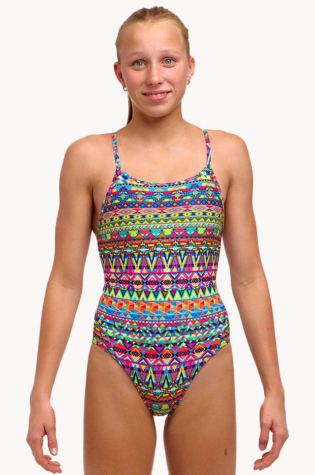 Girls Packed Up Diamond Back One Piece