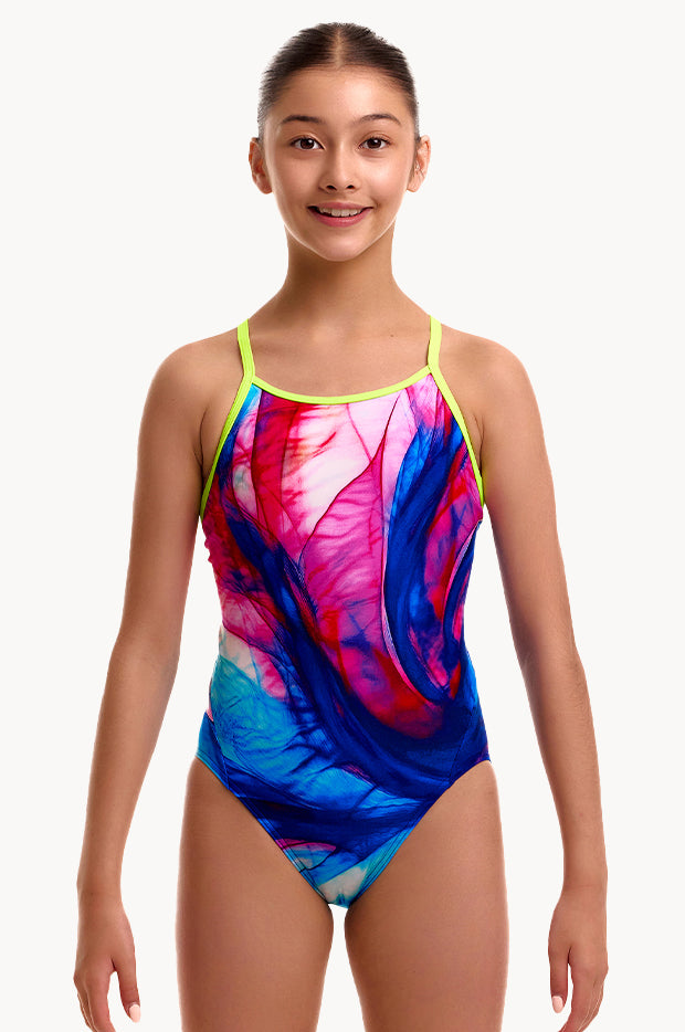 Girls Muscle Mad Diamond Back One Piece