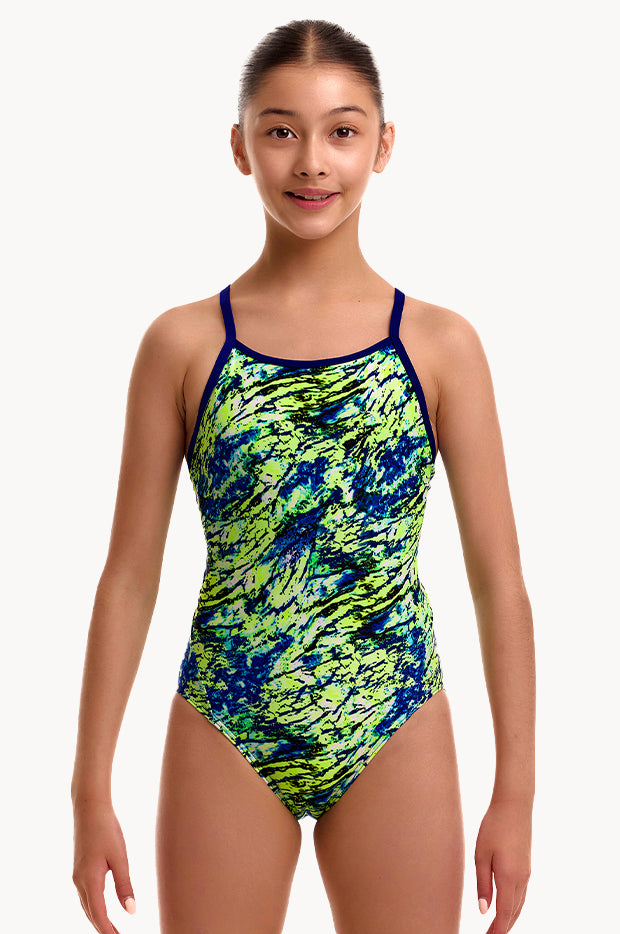 Girls Scaled Back Diamond Back One Piece