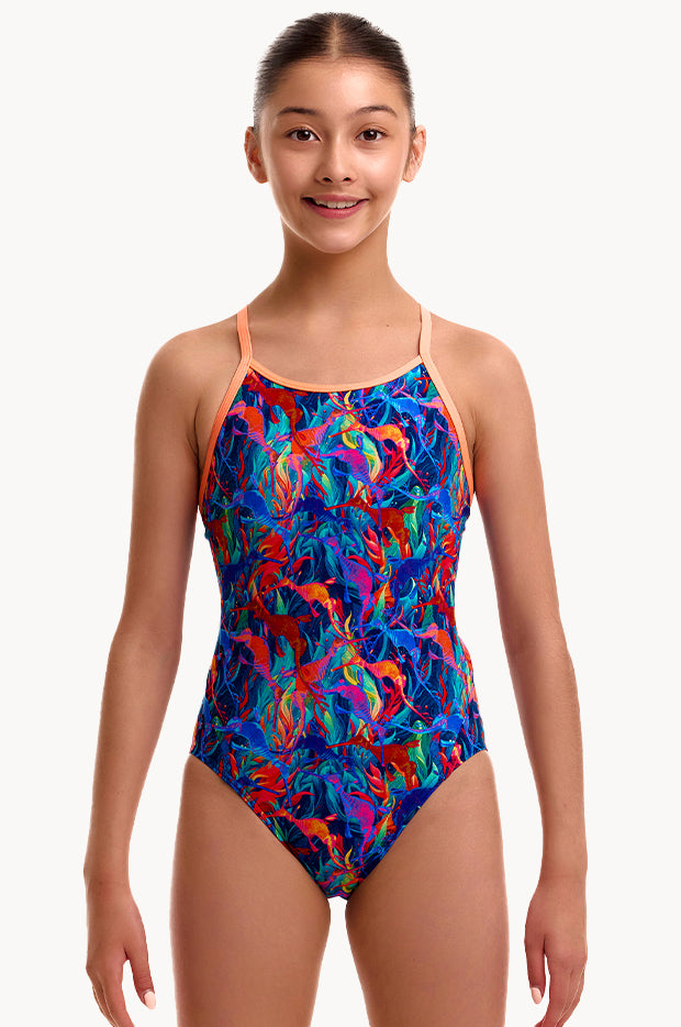 Girls Weedy One Diamond Back One Piece