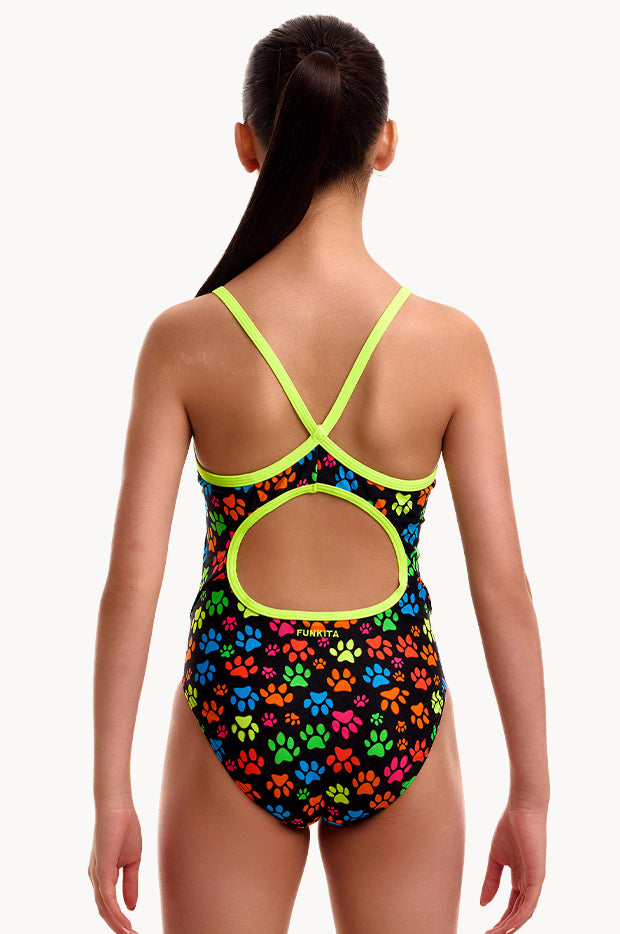 Girls Pawsome Diamond Back One Piece
