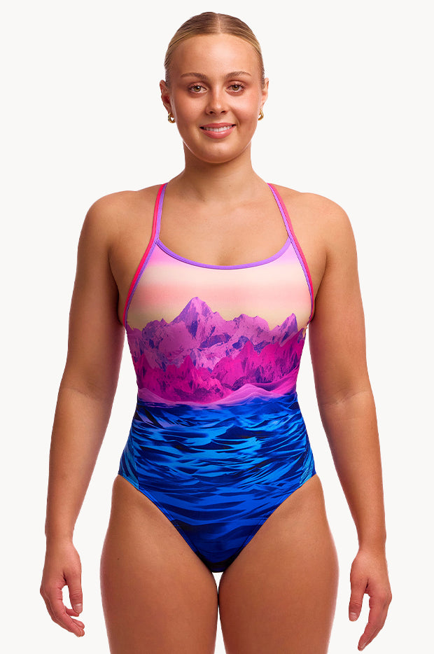 Pink Peaks Diamond Back One Piece