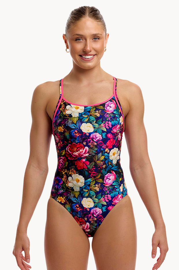 Bed Of Roses Diamond Back One Piece
