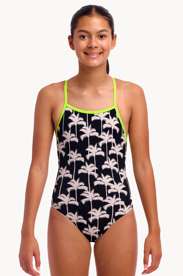 Girls Palm Night Strapped In One Piece