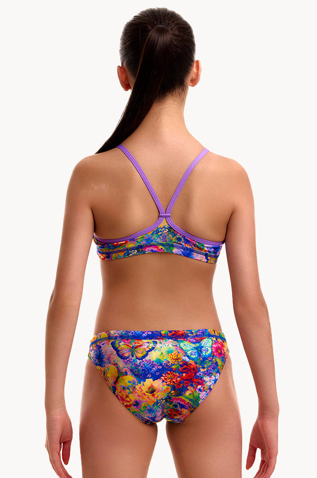 Girls Austin Flowers Crop Set