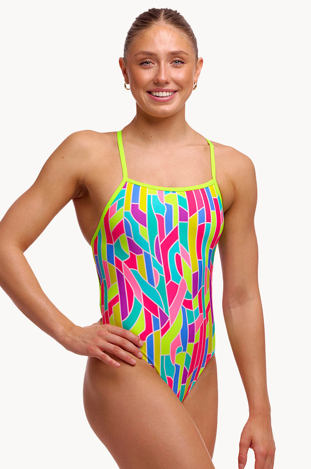 Girls Candy Cracks Tie Me Tight One Piece