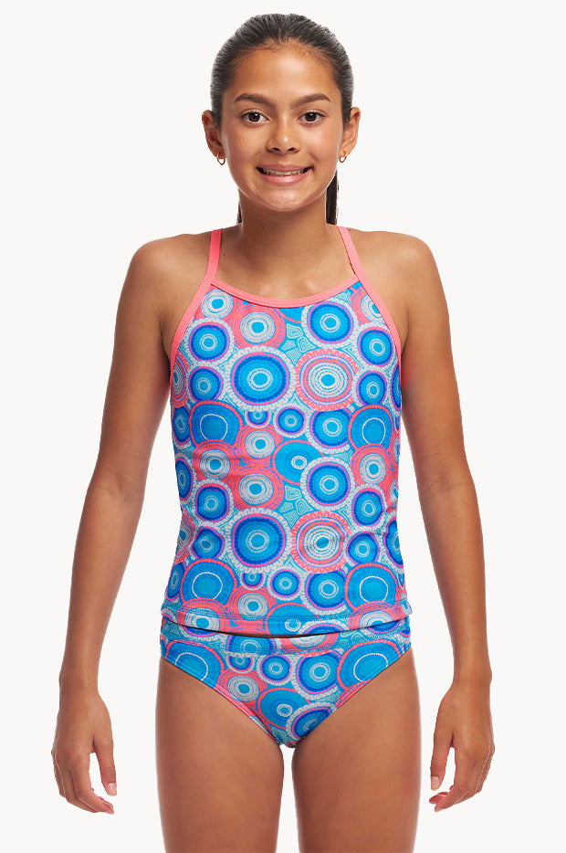 Girls Bundjalung Blue Tankini Set