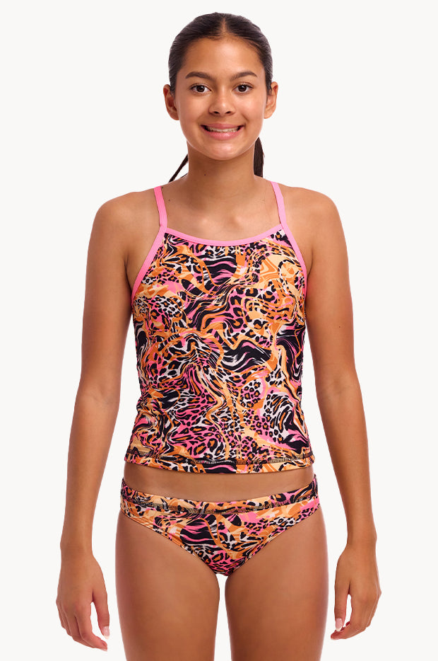 Girls Tipsy Tiger Tankini Set
