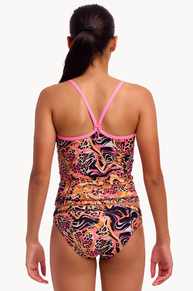 Girls Tipsy Tiger Tankini Set
