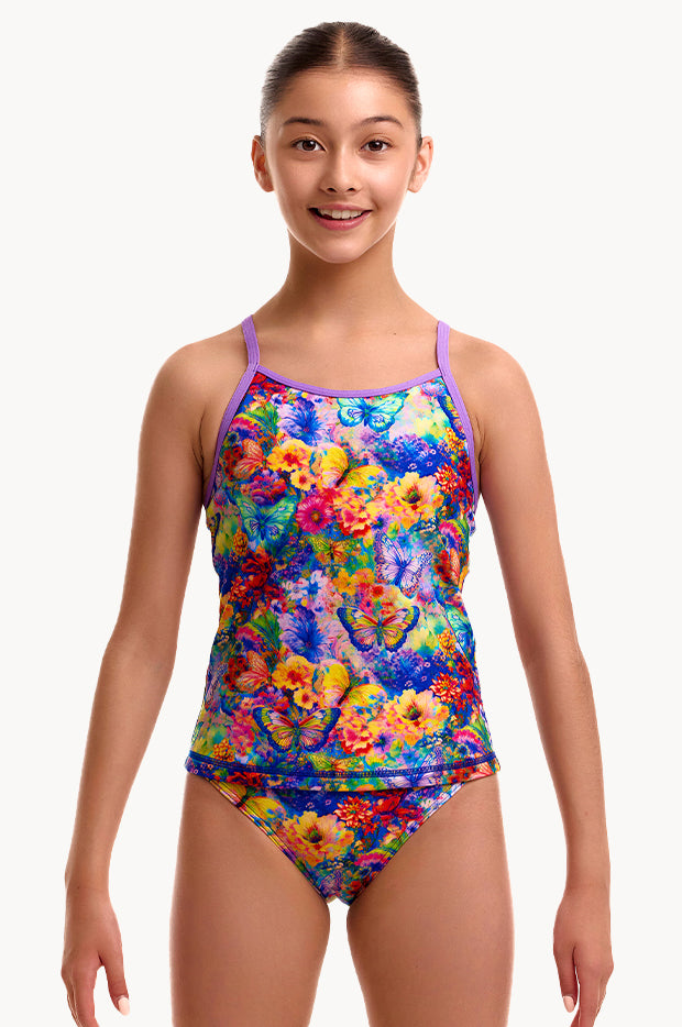 Girls Austin Flowers Tankini Set
