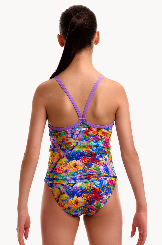 Girls Austin Flowers Tankini Set