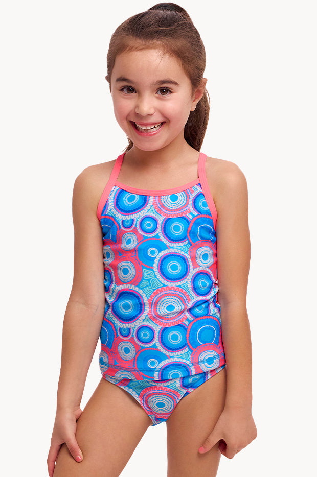 Girls Bundjalung Blue Tankini Set