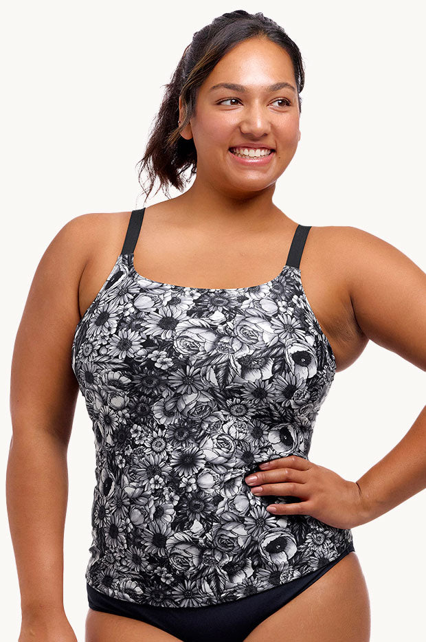 Nights Rose Scoop Neck Tankini Separate