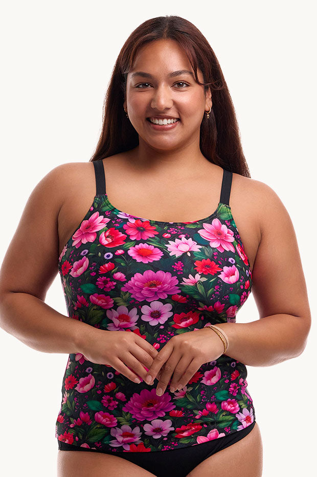 Garden Glow Scoop Neck Tankini Separate