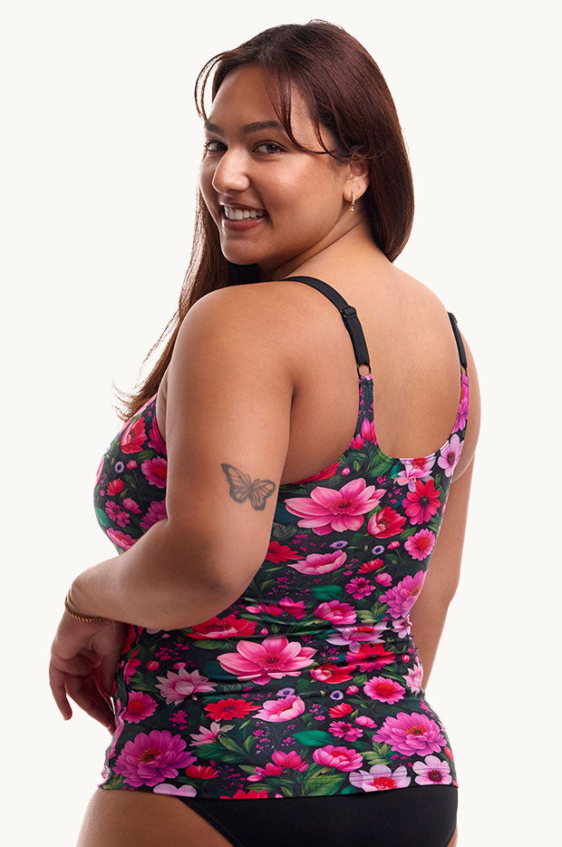 Garden Glow Scoop Neck Tankini Separate