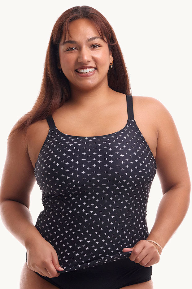 Be Positive Scoop Neck Tankini Separate