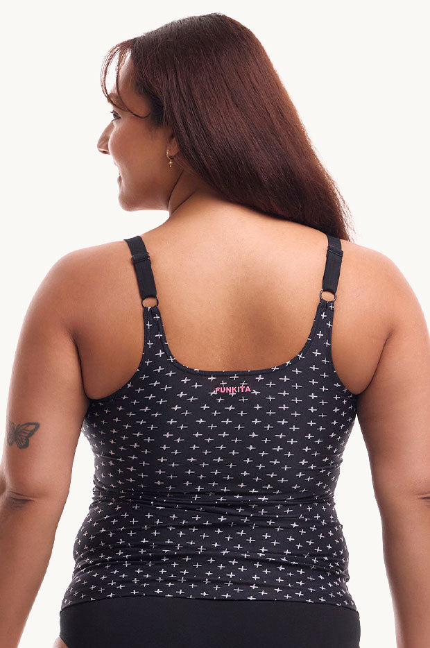 Be Positive Scoop Neck Tankini Separate